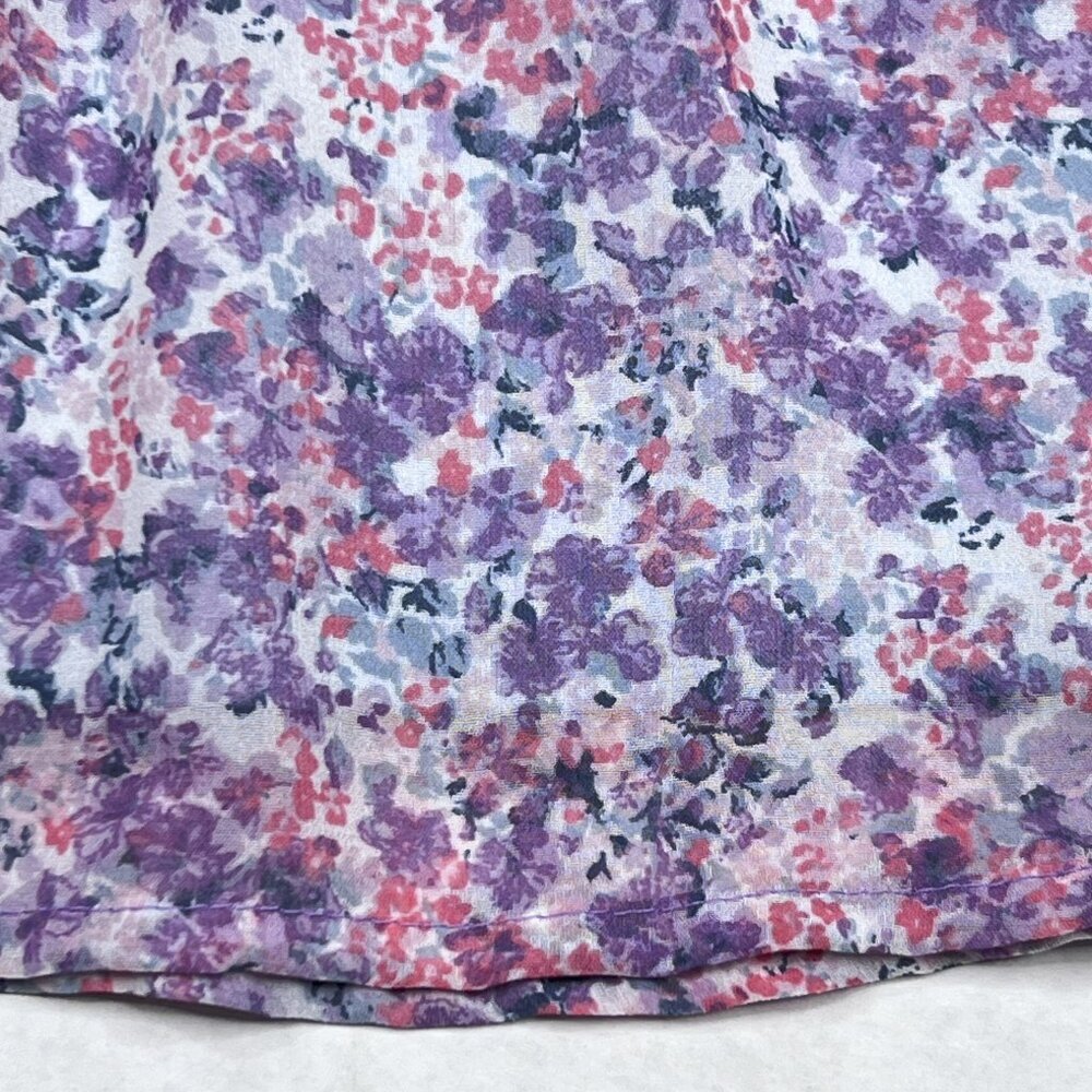 Princess Vera‎ Wang Floral Chiffon Pleated Surplice Shift Midi Size S - NWOT - Picture 5 of 8